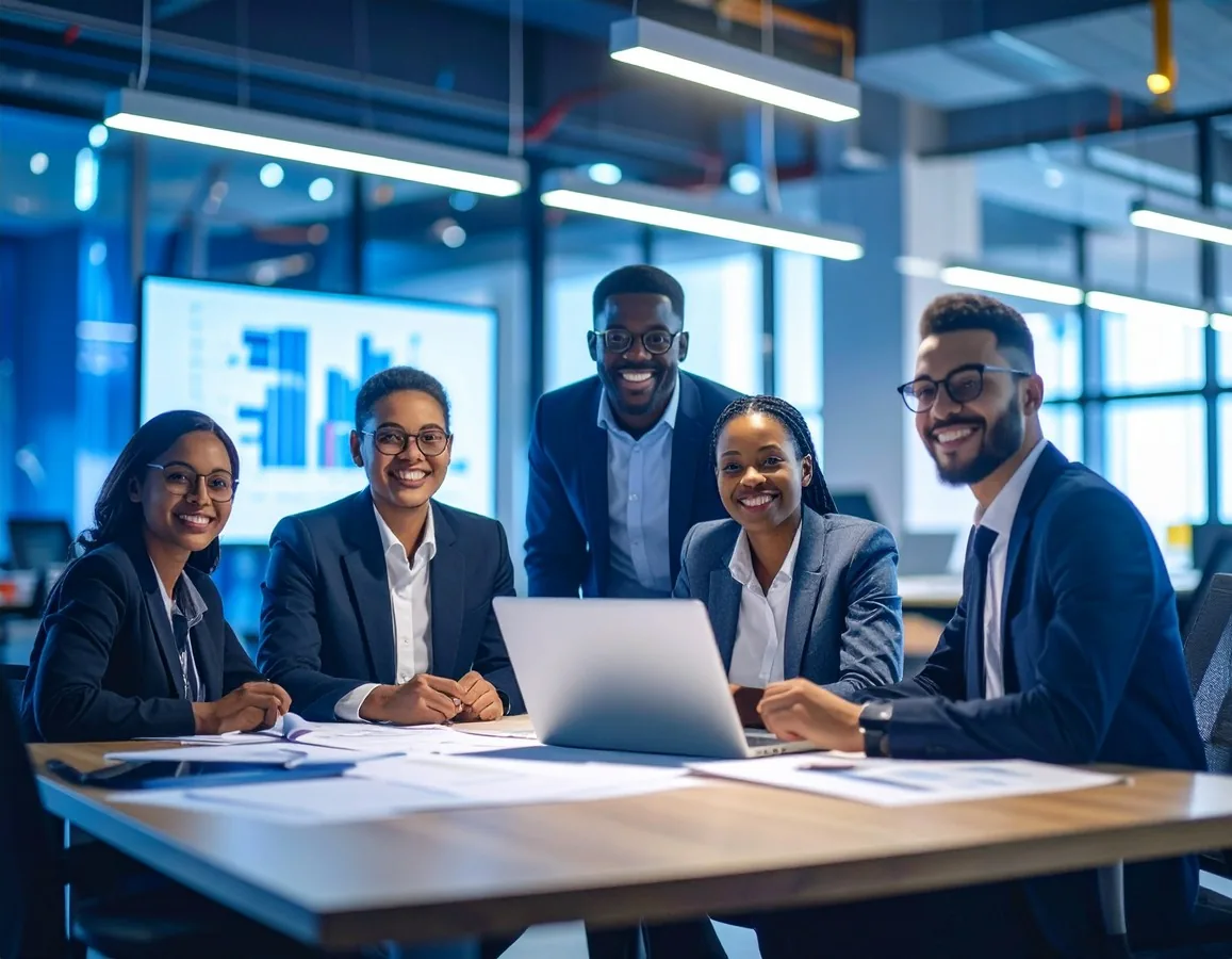 Equipo de una pequeña empresa